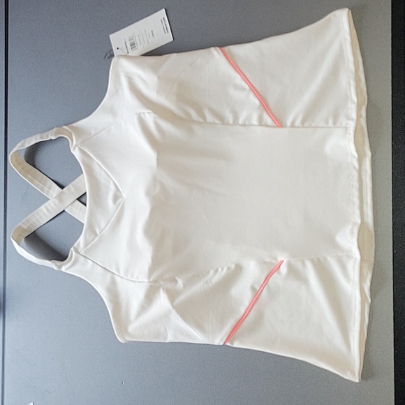 K-SWISS  Women's Cross Court Tennis Tank cream/ pink sz Large NEW - Picture 3 of 7